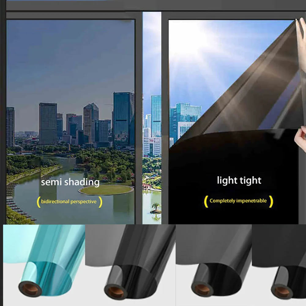 

Двусторонняя перспективная пленка для конфиденциальности, солнцезащитный козырек, стеклянная наклейка, термостойкая пленка для украшения окон, спальня и гостиная