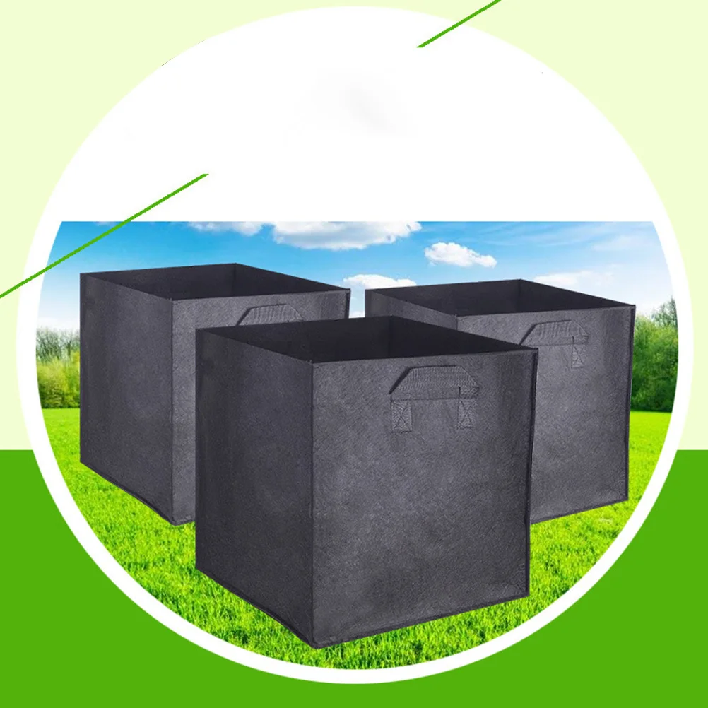 

2Pcs Nonwoven Plant Growing Bag Black Breathable Elastic Garden Nursery Bag Aeration Pot Root Growth Improving