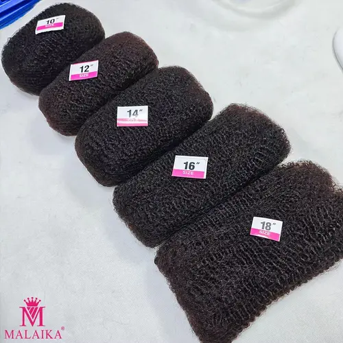 Imagen 2 del producto Afro rizado a granel 4C 100% cabello humano de ganchillo 30g/50g 1 paquete de cabello virgen Remy a granel para Mini trenzas torcidas reparación de extensiones de rastas