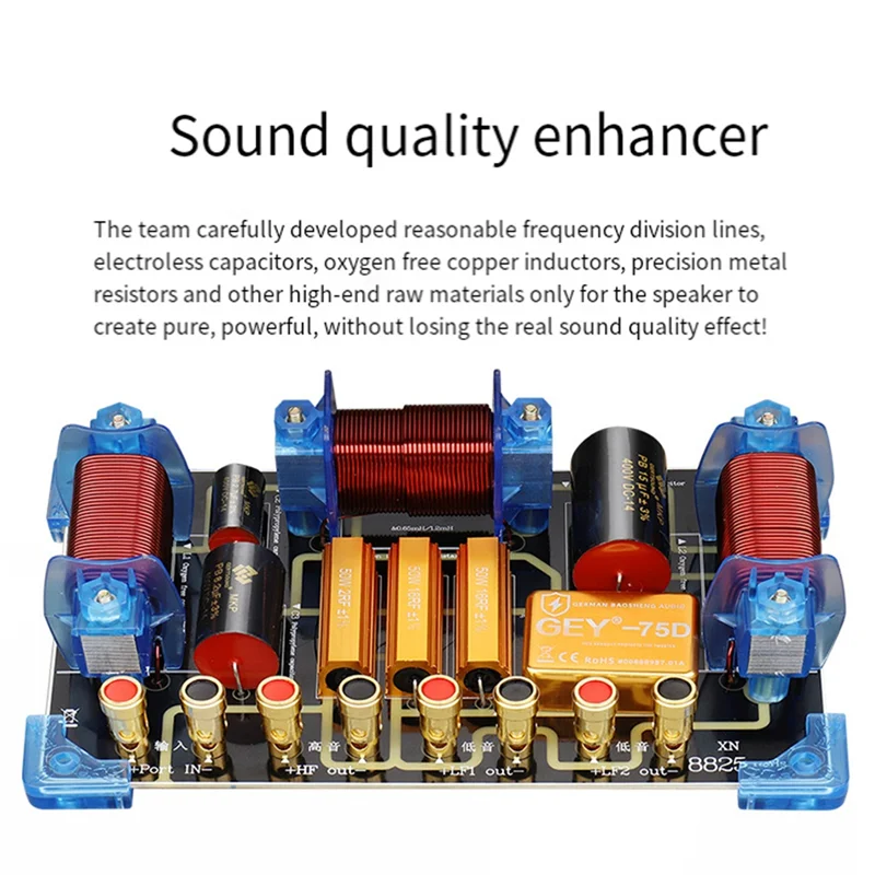 

1800W Audio Frequency Divider 2 Way Speaker Crossover 12 15 Inch Stage Performance High Power Frequency Divider