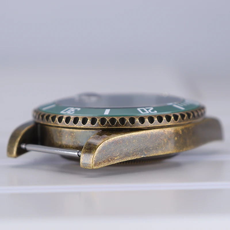 40 mm für Seiko NH35 NH36 GMT NH34 NH38 4R36 Uhrwerk 28,5 mm Zifferblatt Bronze Retro-Uhr SUB-Gehäuse Keramiklünette Saphirglas – Detail 18