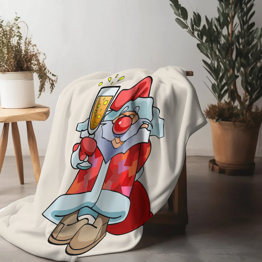 TU Whimsical Clown Throw Blanket Cozy Home Decor Funny Cartoon Bedspread Soft Comforter Gift Unique Artistic Design