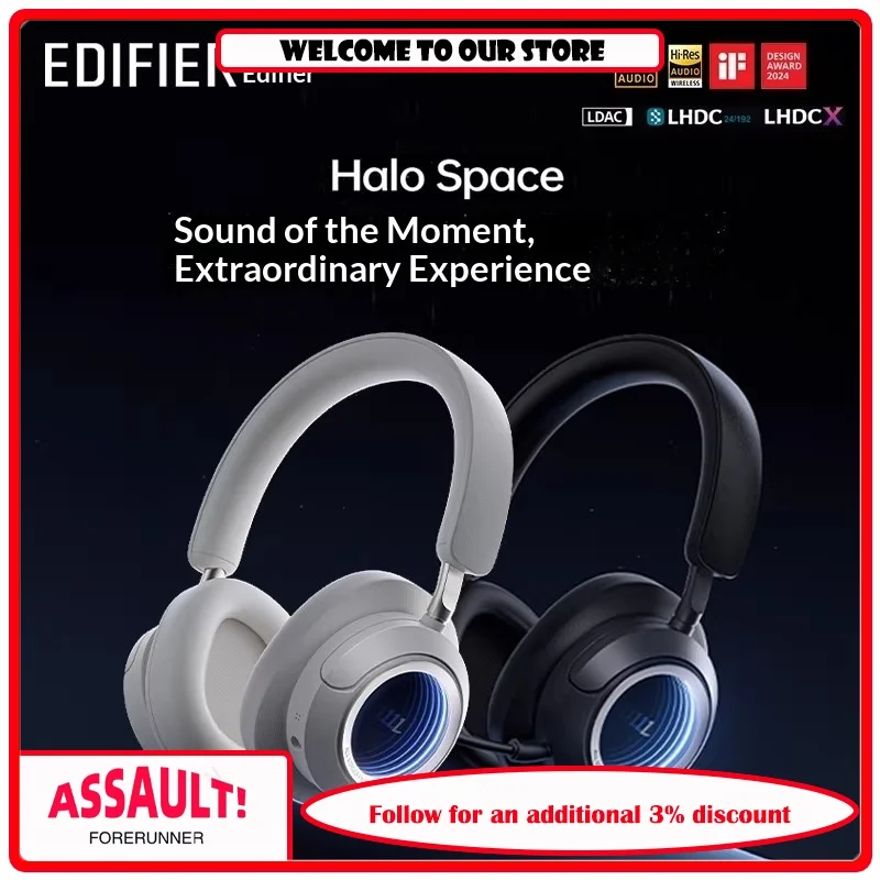 

Edifier Halo Space Bluetooth headset headworn wireless the third mock examination noise reduction sports game headset
