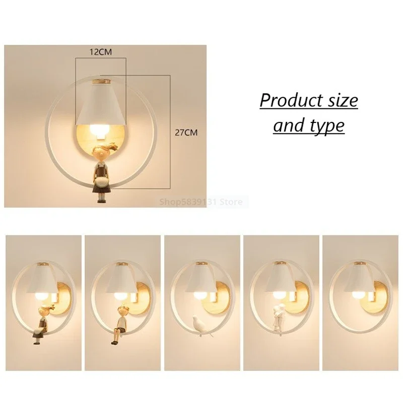Nordic Modern Iron LED Wall Lamps Creative Personality Art Lamp Living Room Bedroom Bedside Aisle Hotel Restuarant Wall Lights