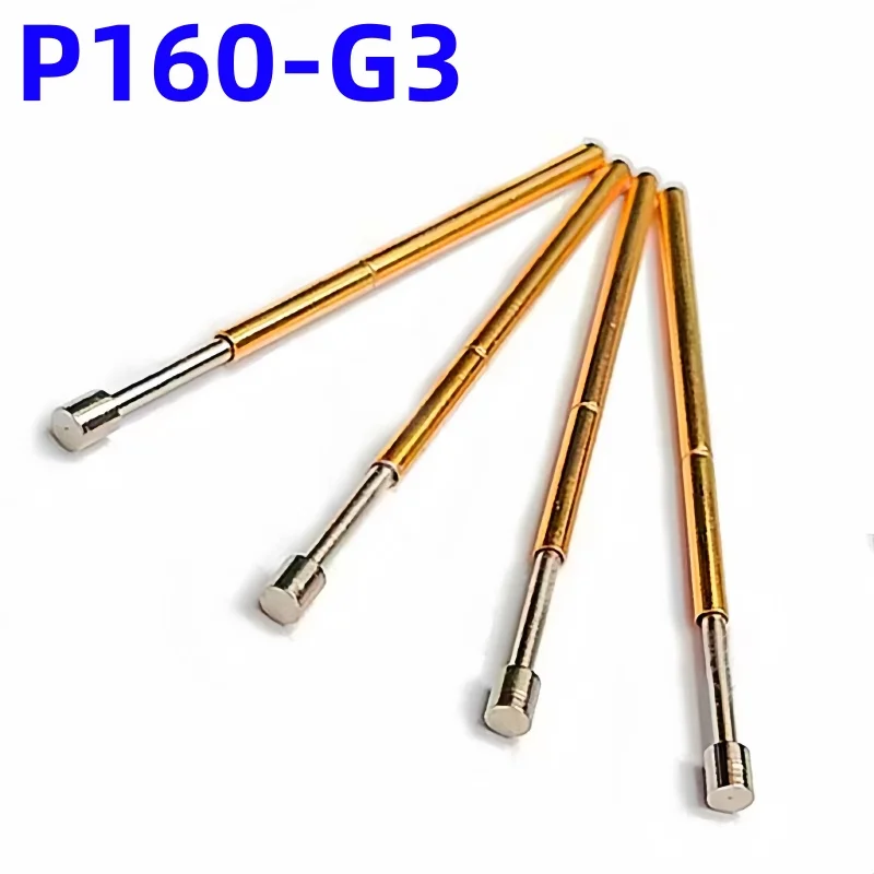 100PCS P160-G3 Spring Test Probe Pogo Pin Spring Test Pin Length 23.5 or 24.5mm Needle Dia 1.36mm Test Probe Head 1.80mm P160-G