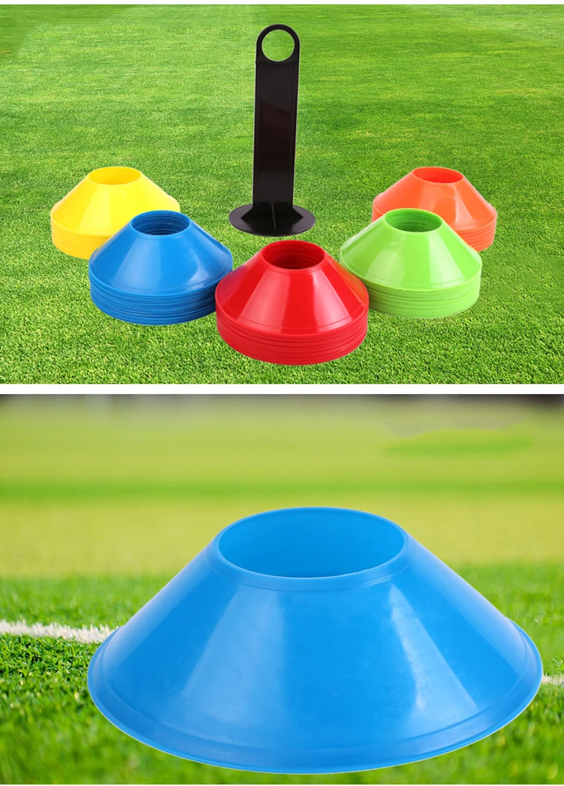 10 stücke fußball Training Zeichen Dish Druck Beständig Kegel Marker Discs Eimer Outdoor Basketball Fußball Training Sport – Detail 7