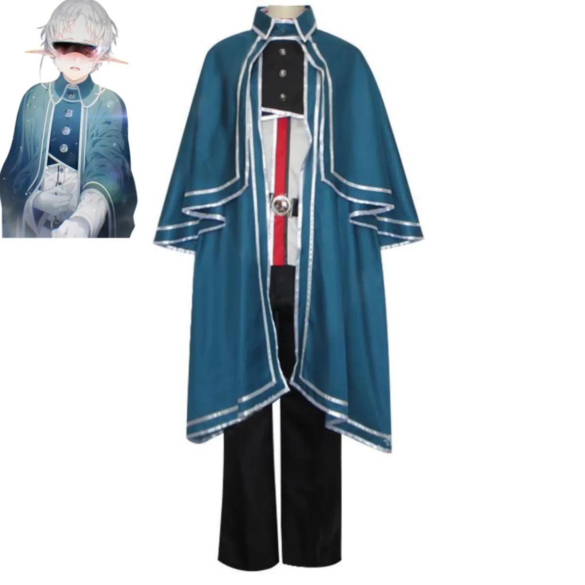 New Anime Mushoku Tensei：Jobless Reincarnation Sylphiette Cosplay Costume Sylphy Wig Green Cloak Uniform Man Woman HalloweenSuit