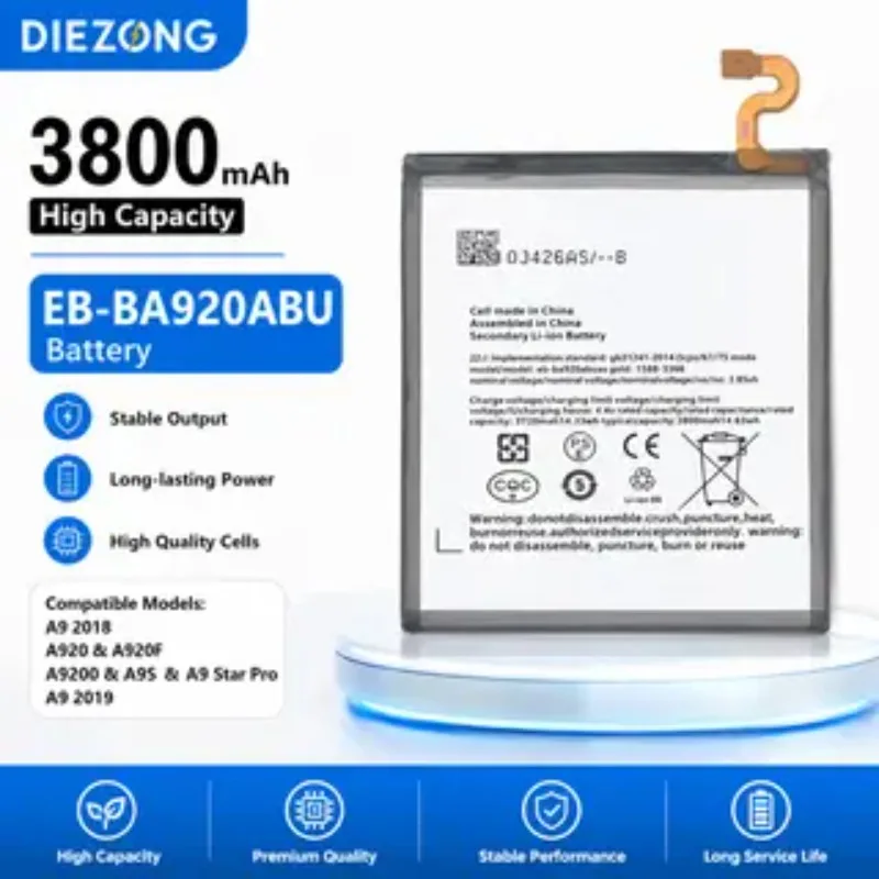 

NEW EB-BA920ABU 3800mAh Battery for Samsung Galaxy A9 2018 A9s A9 Star Pro SM-A920F A9200 Phone Batteries
