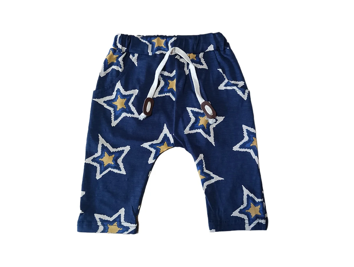 

Summer kids Capris for boys and girls Korean version star printing harem pants