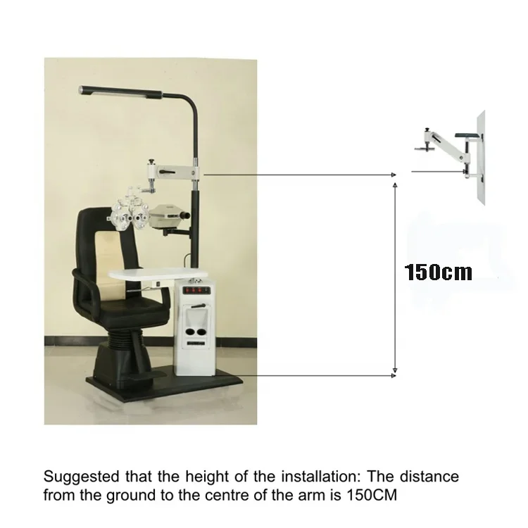 wall mounted phoropter arm support chart projector stand bracket