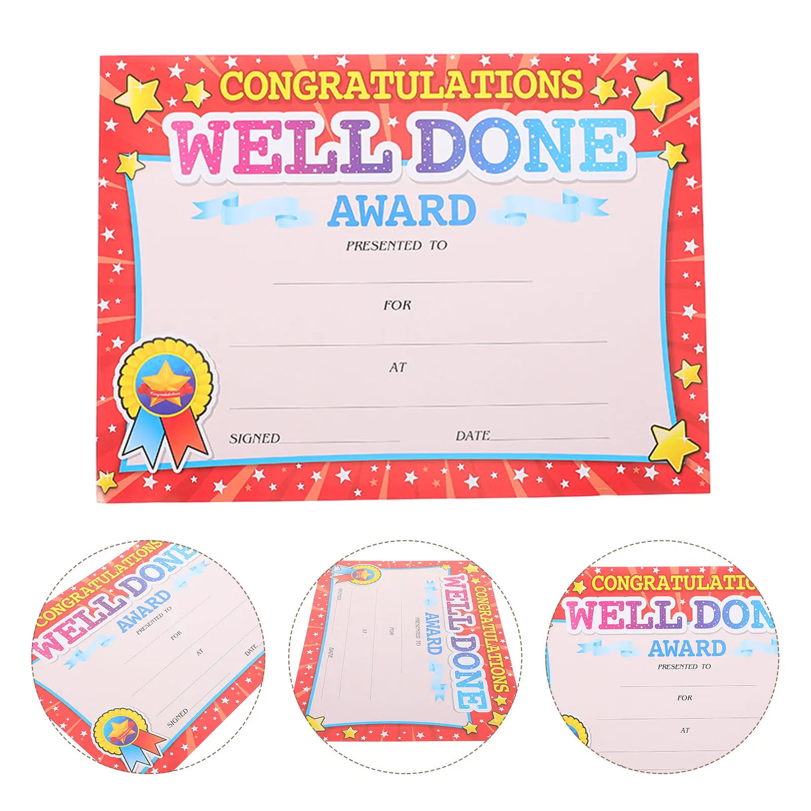 

20Pcs Award Certificates for Students Kindergarten Colorful Cartoon Certificates Classroom Teaching Supplies Motivational
