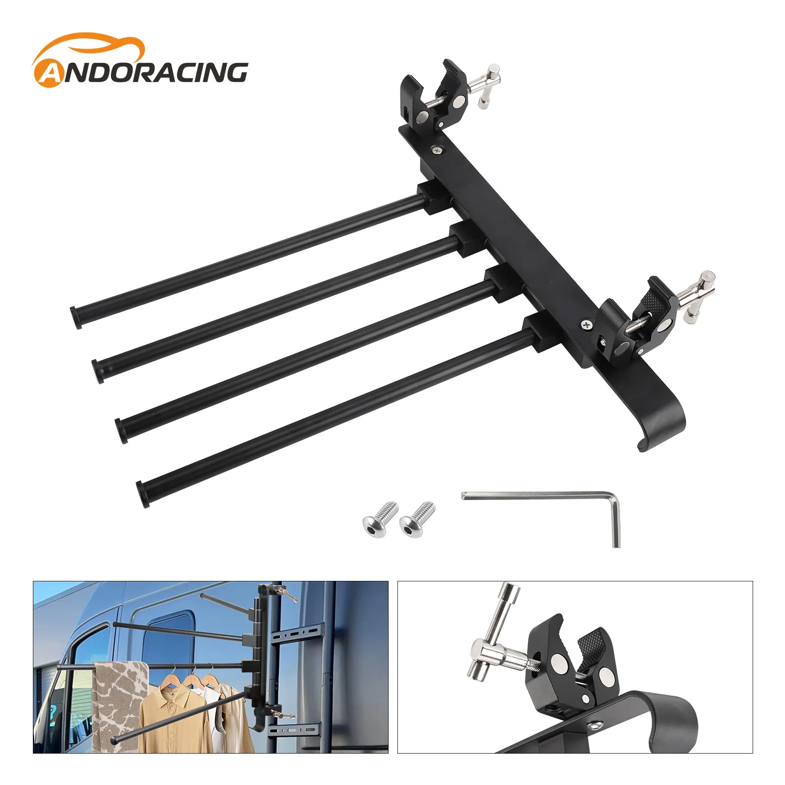 

Clothes Drying Rack RV Drying Rack Swivel clothes hanger Bar No Drilling AntiRust Tower Hanger Rack for RV Camper Trailer Travel