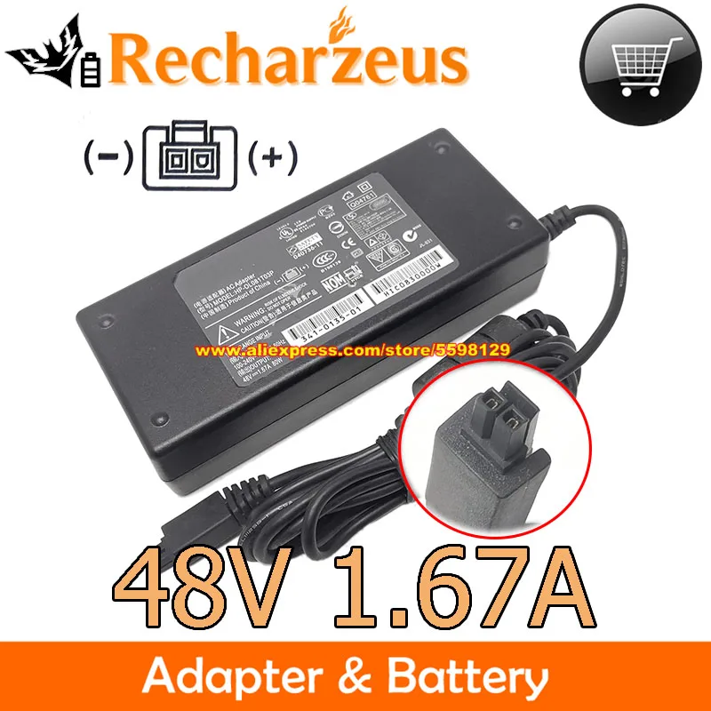 Genuine 48V 1.67A 80W AC Adapter For Hipro HP-OL081T03P ASA5505-PWR-AC Power Supply For CISCO ASA5505 ROUTER 1800 Laptop Charger