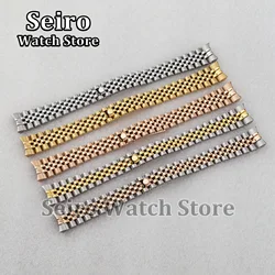 17mm President Jubilee Strap Stainless Steel Wristband Watch Modified for Datejust Replacements Accessories Parts Repair Tools