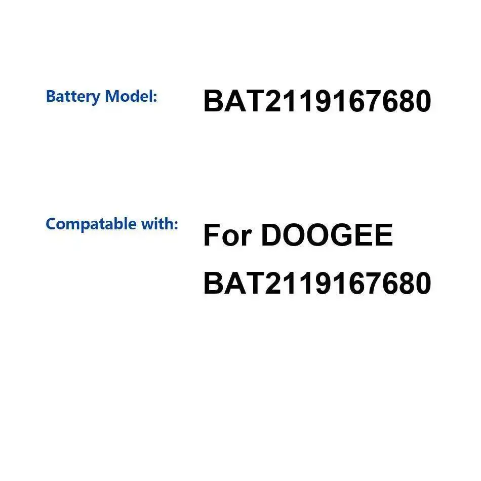 

Стабильный аккумулятор для мобильного телефона Doogee BAT2119167680, длительный, 7680 мАч