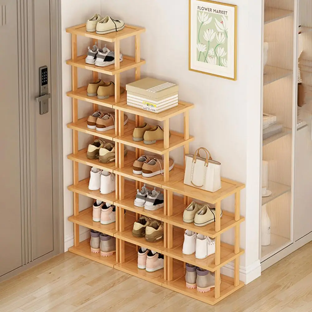 5/7/8 Tiers Vertical Shoe Rack - Tall Narrow Shoe Rack Organizer For Small Spaces, Shelf For Entryway, Closet, Corner, Doorway