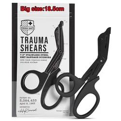 18.5cm Survive Rescue Scissor Trauma Gauze Cutter Emergency First Aid Shear Outdoor Paramedic Bandage IFAK Medical Scissors Tool