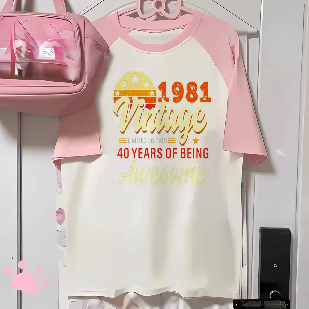 

1984 40th 40 Years Old Anniversary top women printed design casual wear manga Tee girl graphic anime streetwear clothes