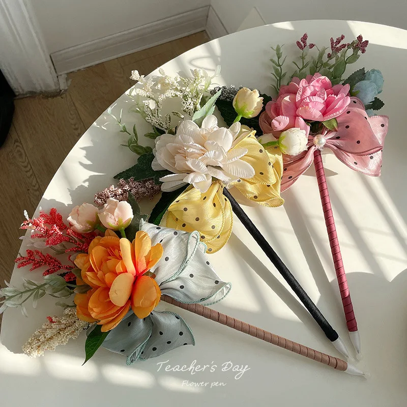 

Новинка 2024 года, креативная ручка для букета цветов, ручка с вечной розой, днем учителя, высокая эстетика, вечная шариковая ручка с цветочным принтом для женщин