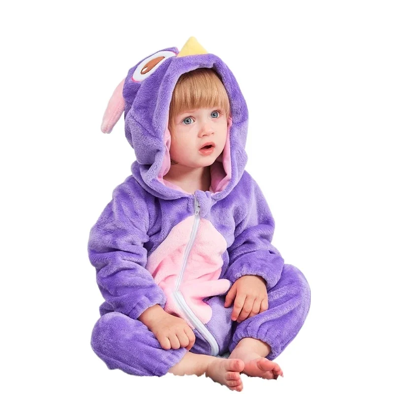 Baby Violet Cartoon Owl Cosplay Costume Toddler Birds Jumpsuit Boy Girls Rompers Infant Clothes Pyjamas Kids Kigurumi