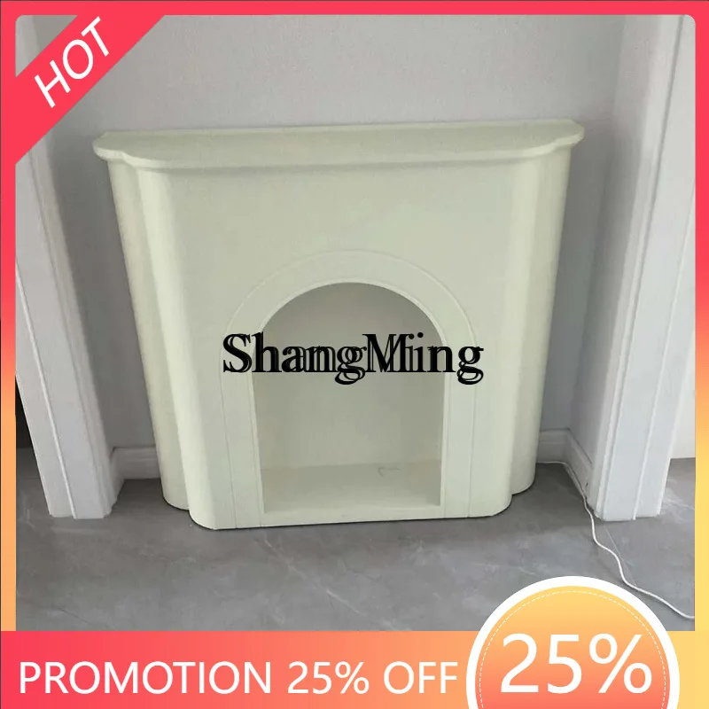 

FG красивый кремовый ветровой шкаф для проживания в семье, камин для украшения гостиной, светящийся шкаф для хранения