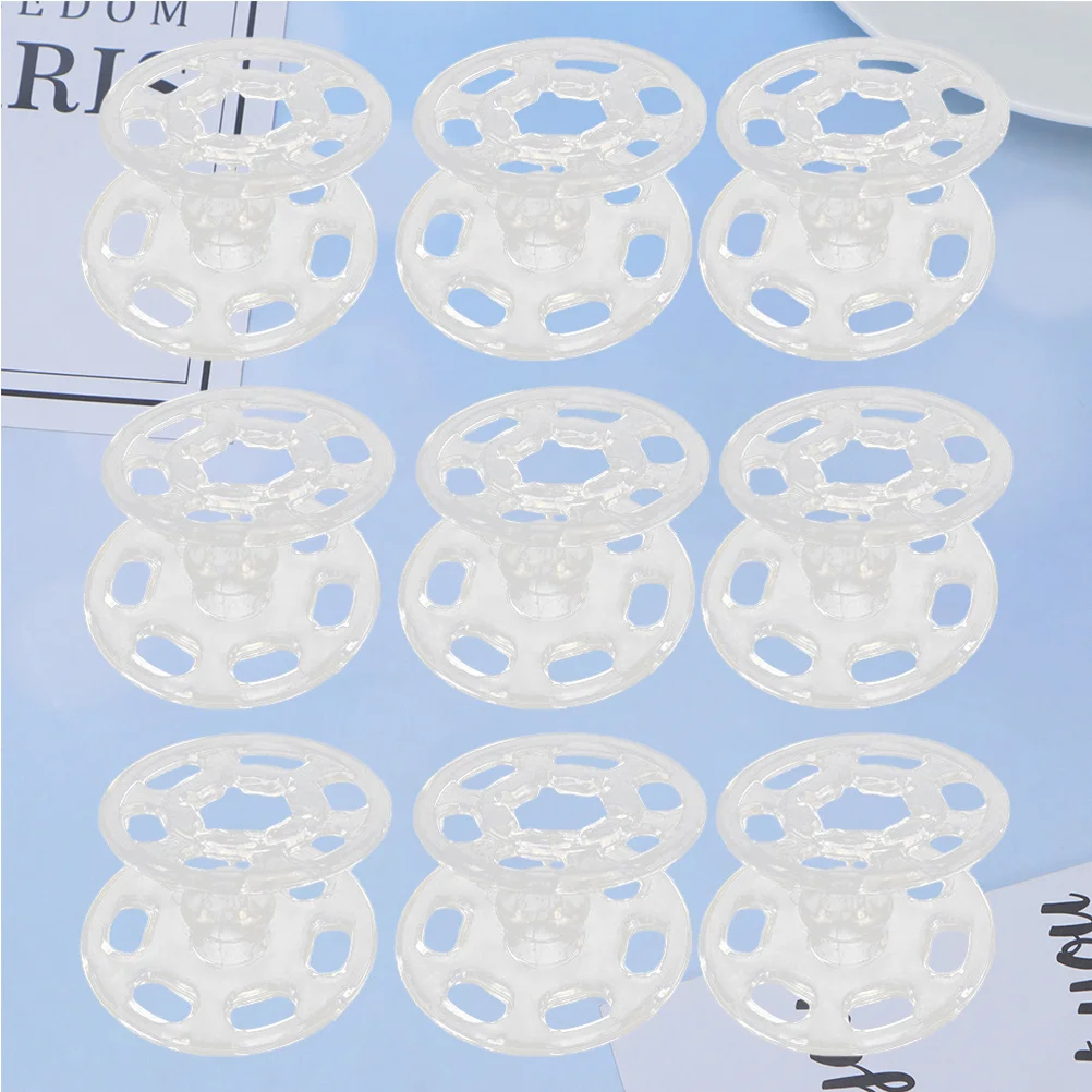 100Pcs Kancing Baju Transparan Resin Kancing Tak Terlihat Pengikat Aksesoris Jahit DIY untuk Pakaian Jaket Mantel Kancing Baju