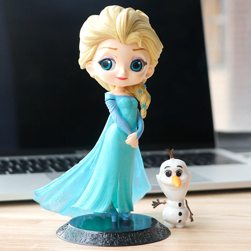 Princess Q Elsa Anna Figures PVC Model Doll Action Collection Figurine Toy for children gift desktop ornament view 2