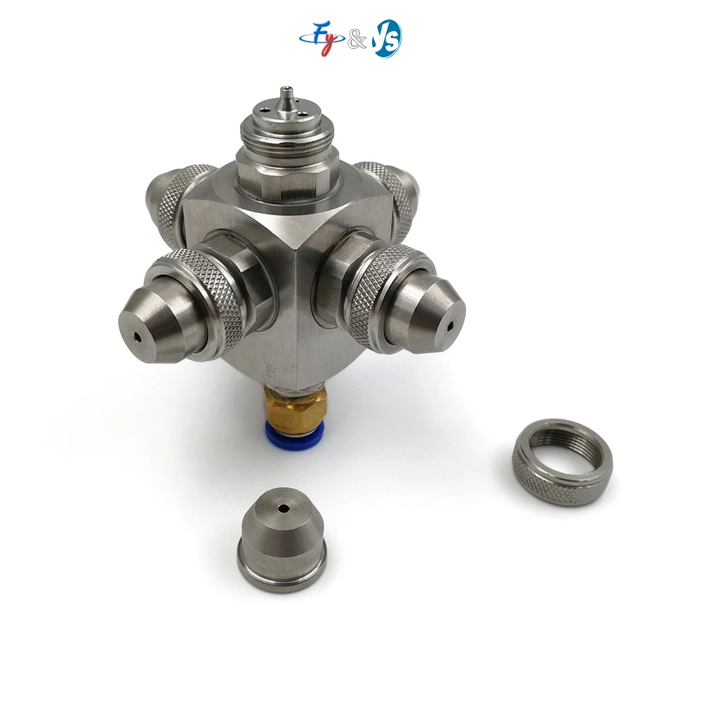 1/4 Siphon Fan/Round Atomizing Fog Misting Atomizing Nozzle, Multiple Heads Atomizer Sprayer for Dust Suppression Humidification