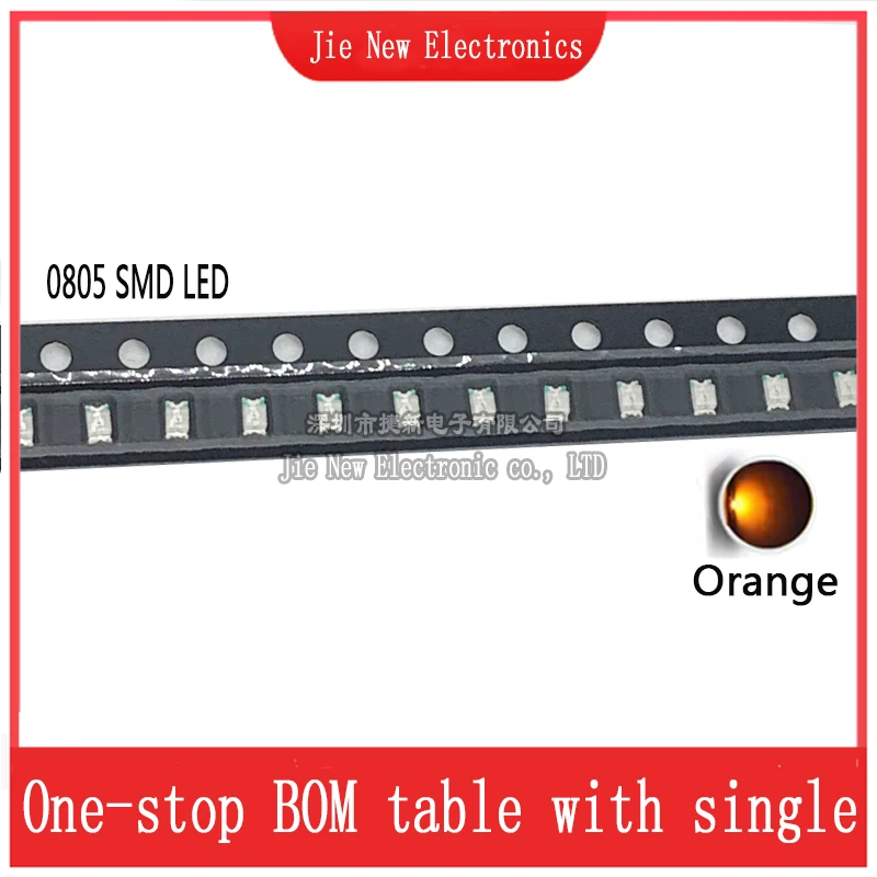 100 قطعة 0805 SMD LED دافئ أبيض وردي أرجواني أحمر أصفر أخضر أبيض أزرق برتقالي صمام ثنائي باعث للضوء