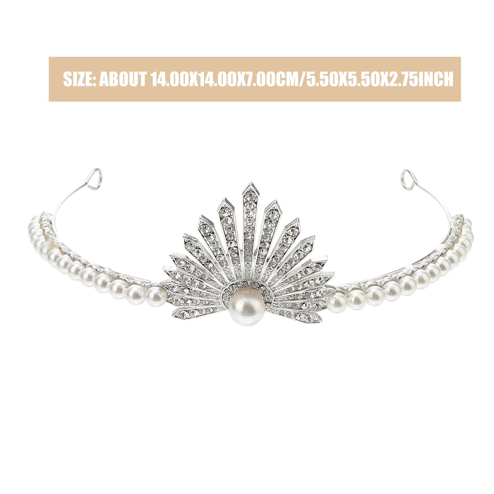 

Rhinestone Pearl Bridal Crown Exquisite Alloy Tiara Wedding Decor H made Crown Banquet Prom Party Accessories Stylish Elegant