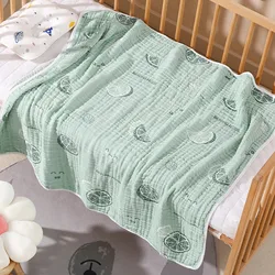 Manta de muselina de algodón 70% de bambú para bebé, manta envolvente para recién nacido, ropa de cama para envolver, Toalla de baño, 6 capas, 30%