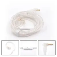 Cables de auriculares KZ chapados en plata, Cable de actualización de 3,5 MM, Cable de auriculares KZ de 2 pines con micrófono, auriculares con Cable de alta pureza KZ