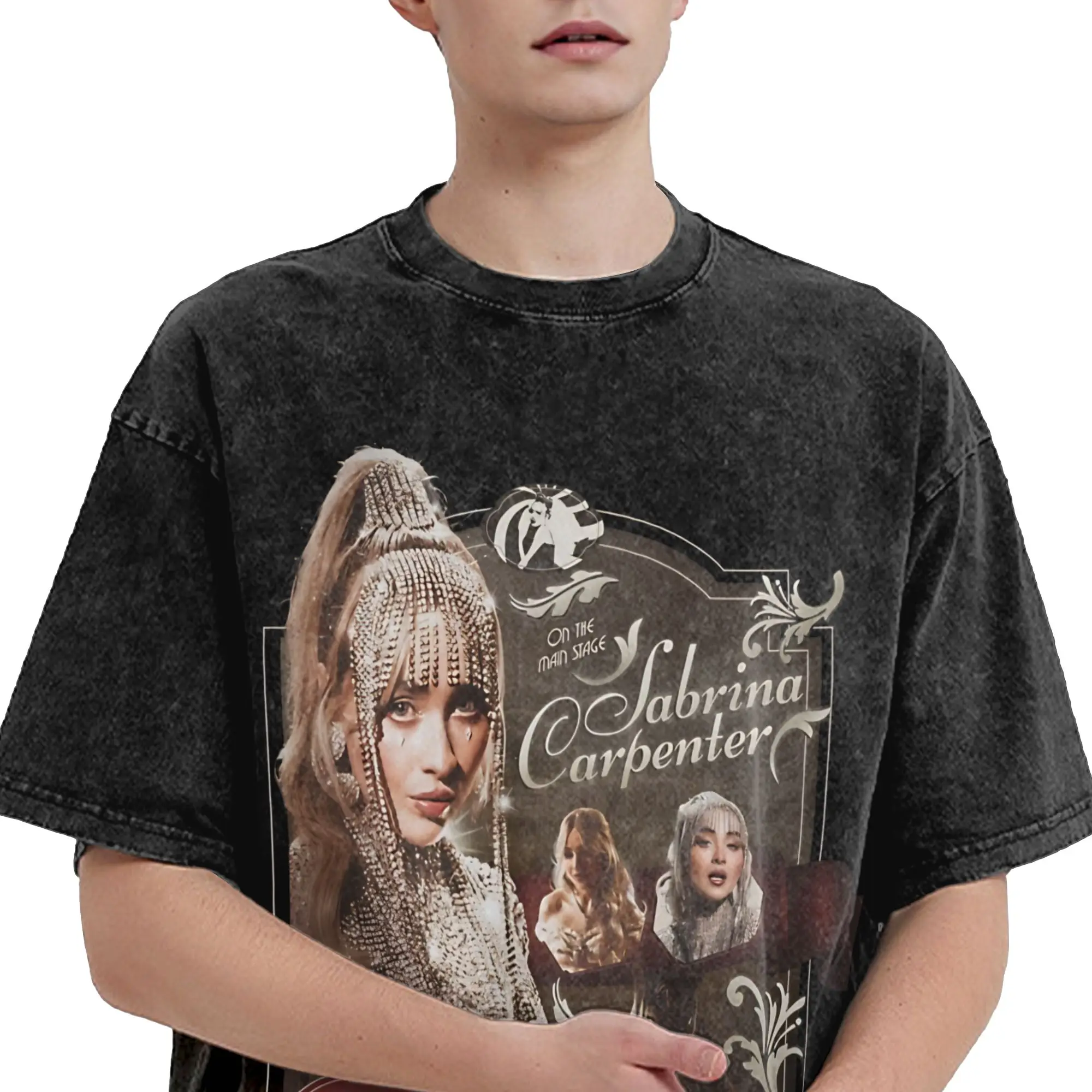 Sabrina Carpenter music festival 2026 T Shirts Hip Hop Washed Cotton Harajuku T-Shirts Novelty for Men Women Streetwear Tees