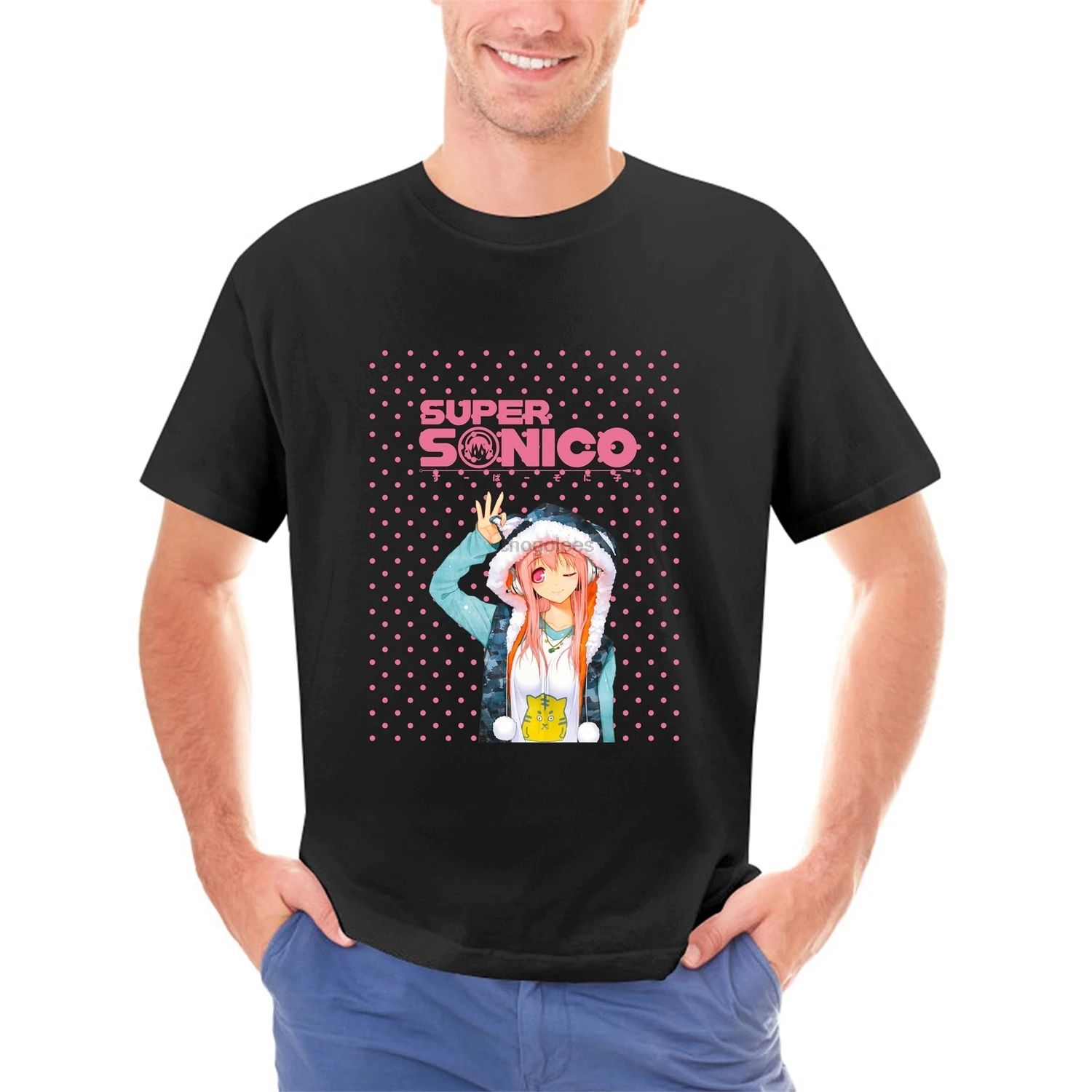 New Japan SUPER SONICO t shirt L white anime sexy hookups Nitroplus eroge Otaku