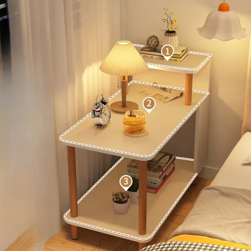 Bedside Table with Narrow Edges Furniture Living Room Modern Minimalist Side Table Tea Table Multi-functional Storage Tables