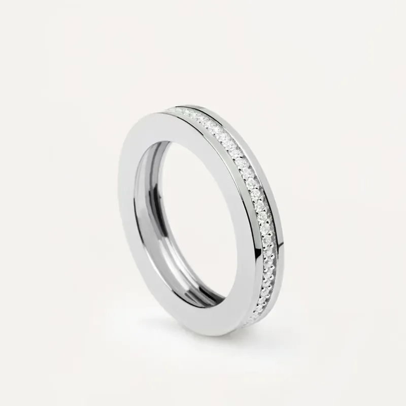 Infinity Couple Pair Ring Gold Finger Ring Spanish PD925 Sterling Silver Fashion Jewelry Rings For Mother Make Up New Party Gift