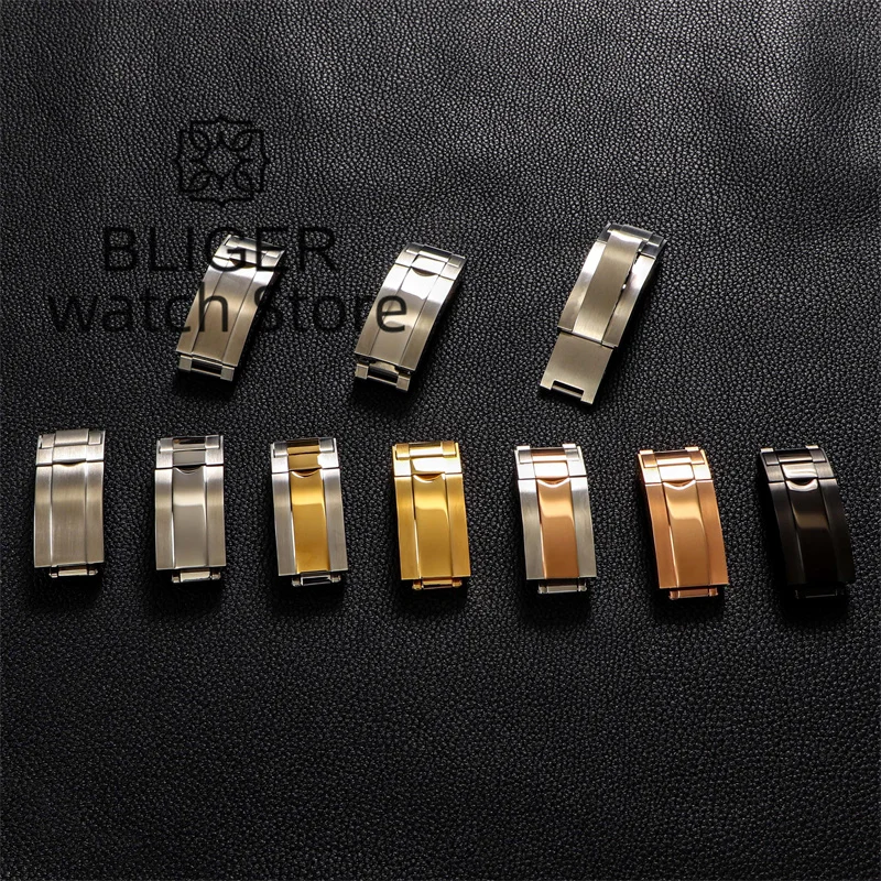 9mm x 16mm Watch Band Glide Clasp For DAYTONA SUBMARINER GMT Yacht-Master Stainless Steel Fine-tuning Pull Button Watch Buckle