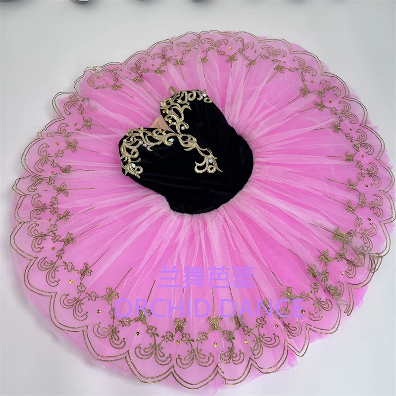 BT01750 전문적인 고품질 사용자 정의 크기 7 레이어 어린이 소녀 여성 성인 성능 착용 핑크 버드 발레 투투 의상