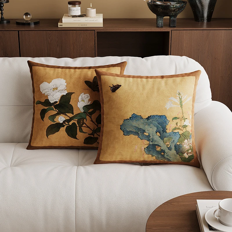 New Chinese Style Sofa Pillow Cover Bed Head Cushion Living Room Pillow Luxury Sensation Detachable And Washable Window  ...