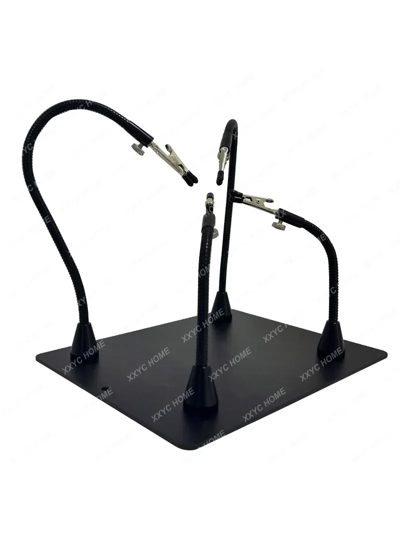 Magnetic PCB Board Fixed Clip Flexible Arm Soldering Third Hand 4 Flexible Arms Glass Soldering Iron Holder Repair Tools