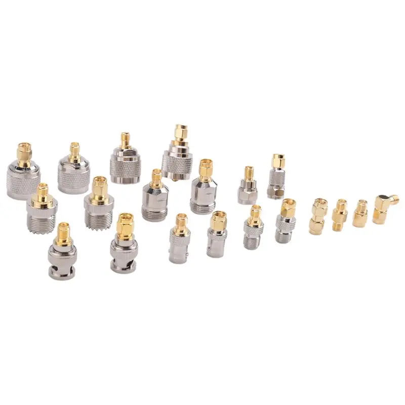 SMA To SMA BNC N F UHF Type Connectors Kits RF Adapter 20 Type,SMA Female To F Male,SMA Female To F Female
