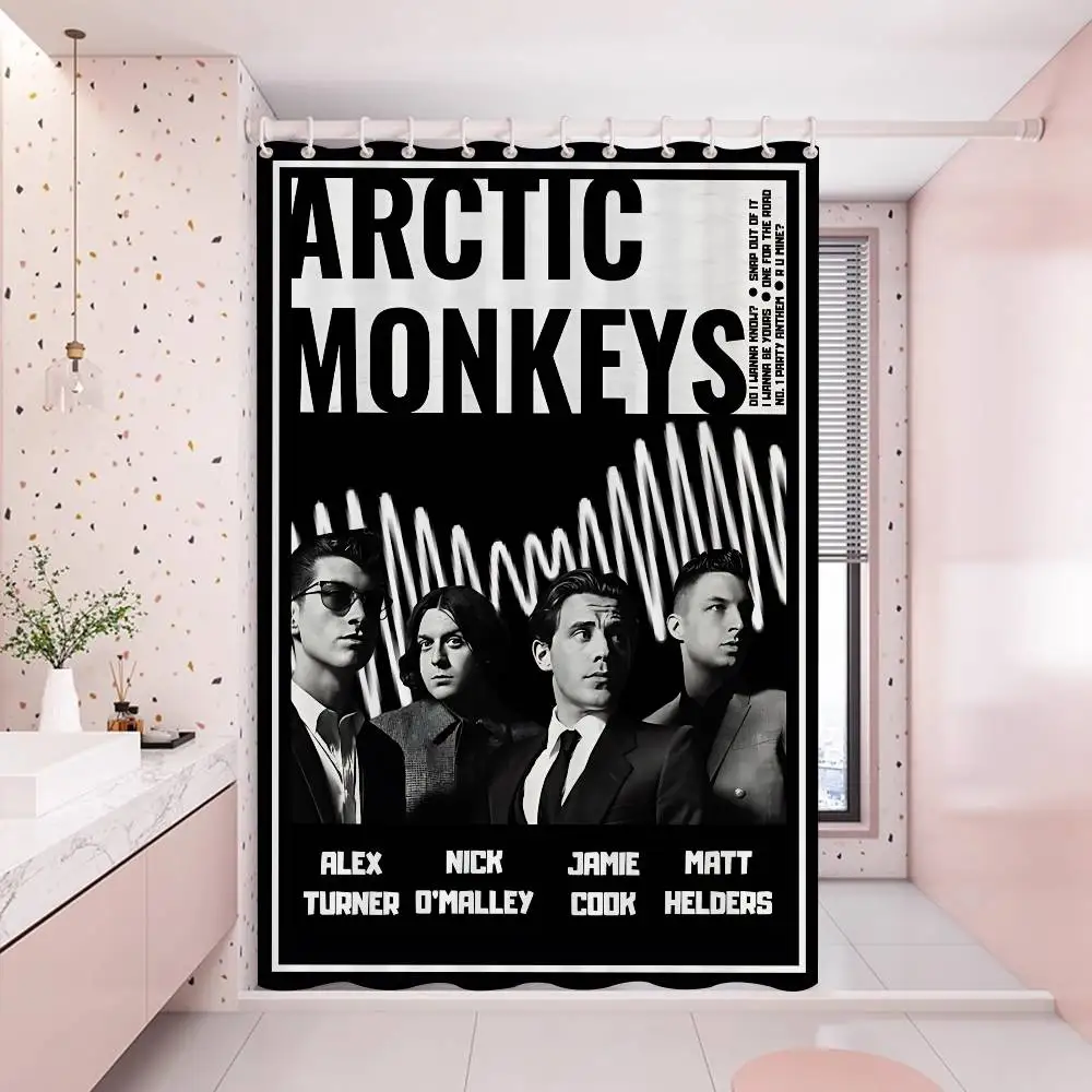 

Популярная занавеска для ванной комнаты Band A-arctic Singer M-monkeys, классическая тканевая занавеска для душа в стиле аниме с крючком, водонепроницаемый декор для ванной комнаты