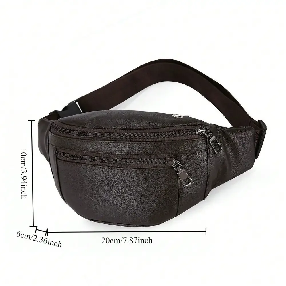 حقيبة صدر عصرية كاجوال من مادة البولي يوريثان، حقيبة خصر ذات سعة كبيرة، ضرورية للمشي في الهواء الطلق، حقيبة كتف رياضية للسياحة #6