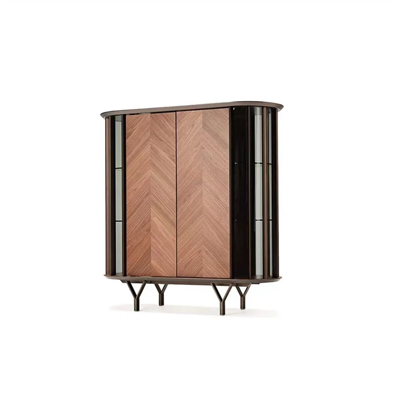 

Modern wine cabinet against the wall living room Italian high-end Nordic light luxury acrylic wine cabinet