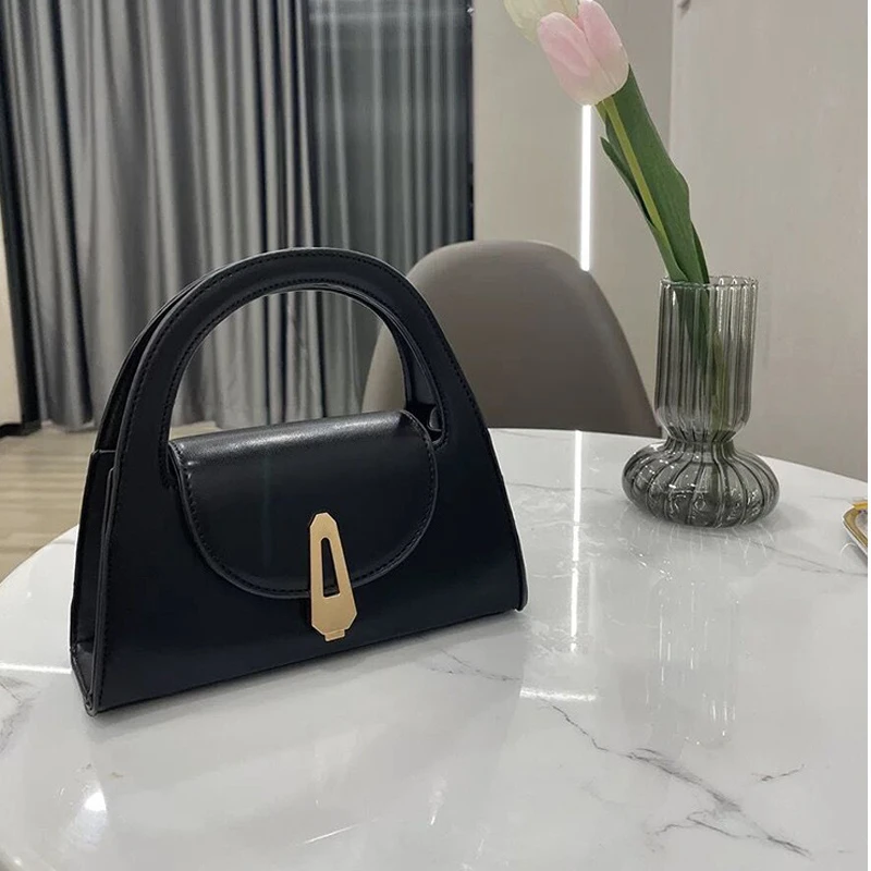 Handbags for Women Luxury Designer Women\'s Shoulder Bag High Quality Leather Crossbody Bag French Style Black Bag