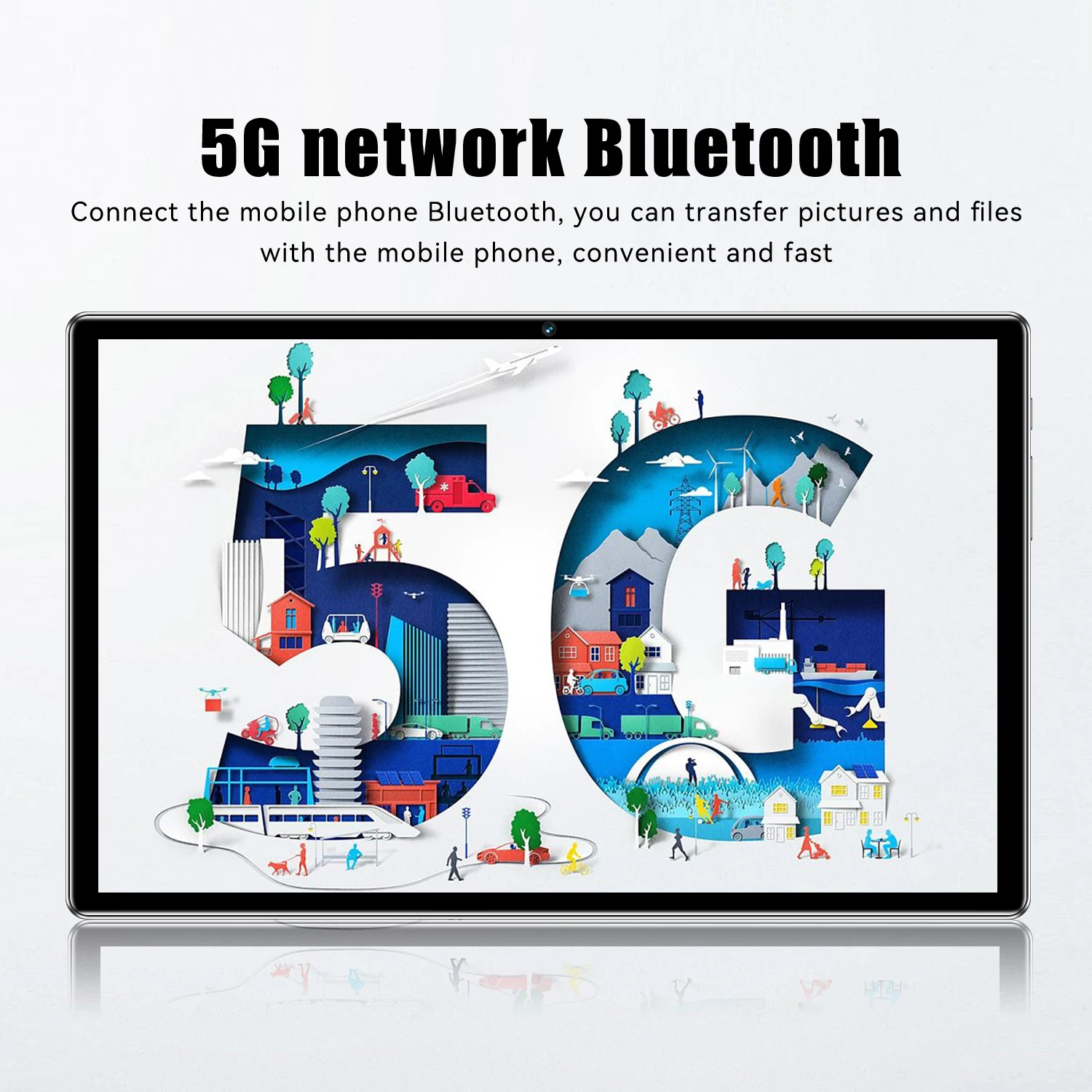 BDF Nuovi Tablet Android 10.1 Pollici Octa Core 8 GB di RAM 256 GB di ROM Android 13 Google Play 4G Telefonata 5G WiFi Tablet PC 8000 mAh