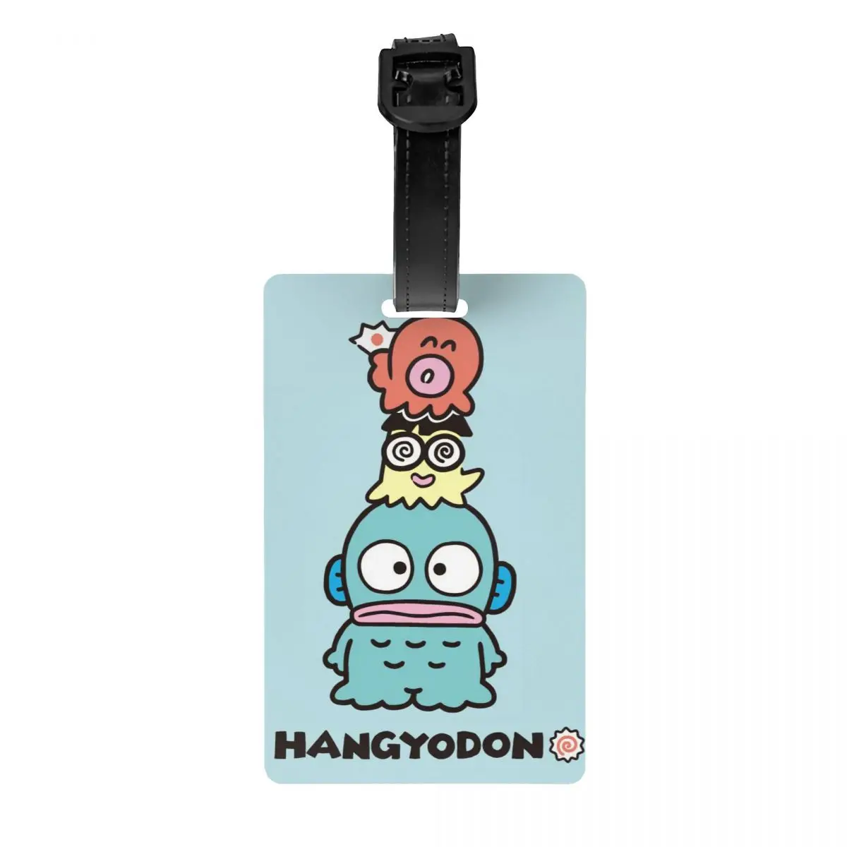 

Изготовленная на заказ багажная бирка Hangyodon Manga с именной картой, конфиденциальная обложка, идентификационная этикетка для дорожной сумки, чемодана