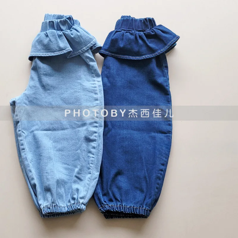 

Girls' Net Color Fart Curtain Jeans 2025 Autumn and Winter New Washed Cotton Versatile Fashion Korean Version Leggings