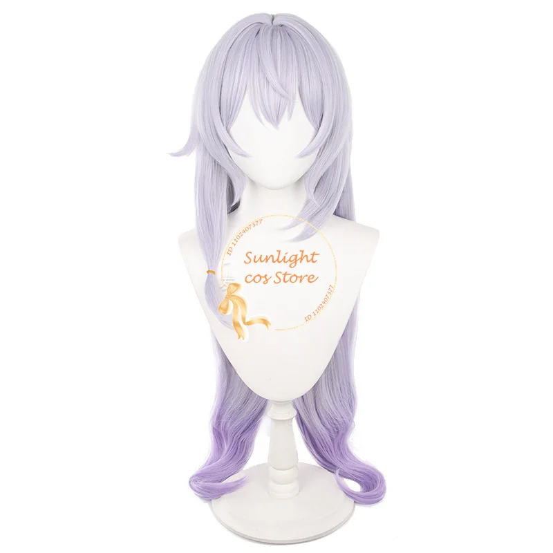 Peruca de cosplay sintética cisne preto para mulheres, cabelo gradiente roxo, cabelo carinho, perucas anime, resistente ao calor, 95cm