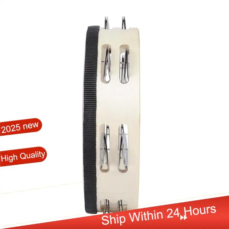 ABJX جديد ثمانية بوصة النخيل طبقة مزدوجة اليد الدف اليد حشرجة الموت يهتف معدات التعليم المبكر أداة الدف اليدوي